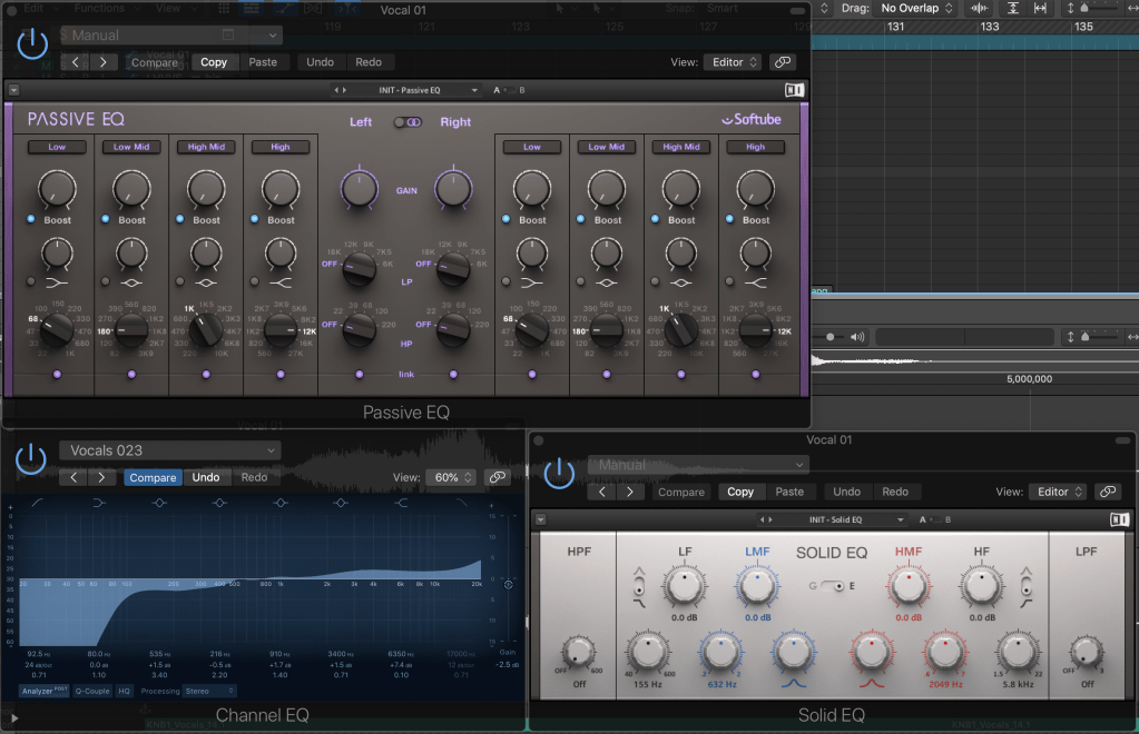 EQ Plugins in Logic X.